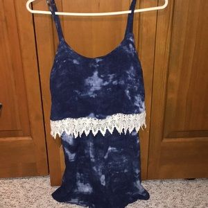 Blue Tie-Dye Romper